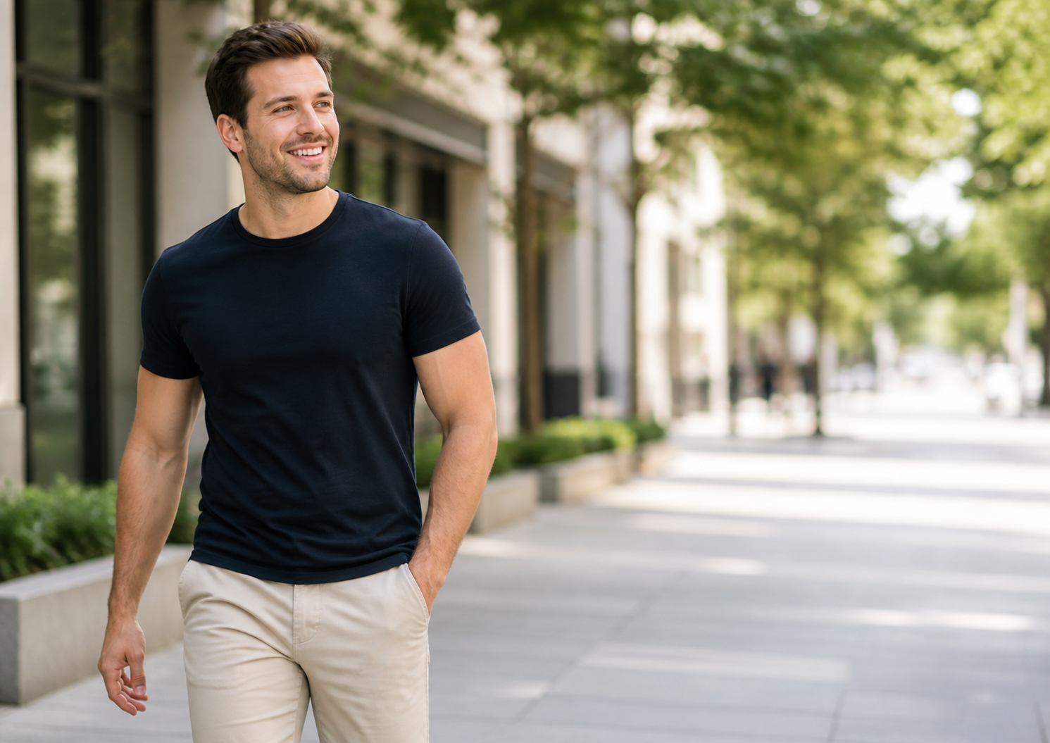Athletic man with arms crossed